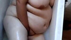 Milf sucks ripped-clothes hubby's cock before humping cumshot