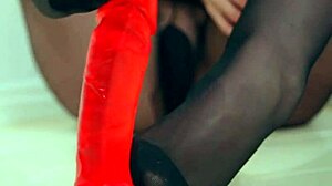 ever wonder how a big tit mature redhead milf rubs her pussy with dildos in sexy nylons and stockings?