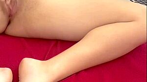 I traveled left girlfriend alone hidden camera catches redhead brazilian solo bedroom antics