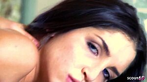 Slim Fitness Model Giselle Leon's First Casting with Monster Cock Deepthroat and Doggystyle Pound!