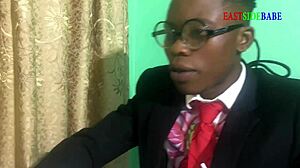 lecturer creampies chubby ebony student after deep exam fuck