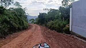omg i love fucking outdoors in the woods with my friend he cums on my leg