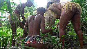skinny curvy ebony african forest tribe flaunts fat ass small waist tits outdoors endlessly