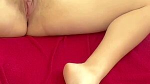 I traveled left girlfriend alone hidden camera catches redhead brazilian solo bedroom antics