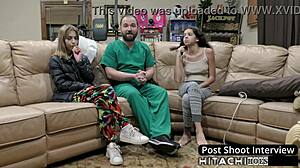 doctor tampa forces daisy bean's hitachi orgasm in latex gloves!