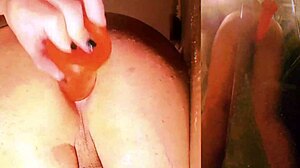 shower dildo play feels so good on my trans cock