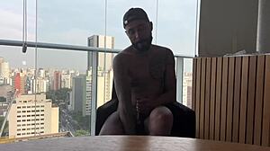 roommate unloads huge creampie in cute black amateur's dorm pussy