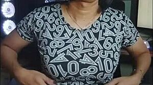 mitha shemale strokes cock solo in office 😏