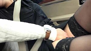 stunning japanese milf model caught on secret outdoor car footage