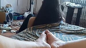 stepsis reads by the fan while i secretly jerk my big clit 😏 lesbian pov illusion