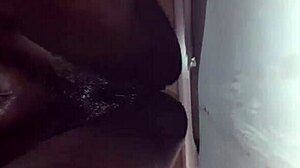 Ebony MILF bends over gloryhole for BBC anal pounding