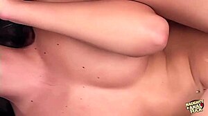 Brunette Strips And Fucks Herself With Anal Toys Before Threesome Doggy Pound Begins!