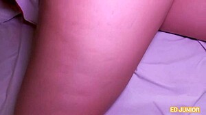 Victoria Carvalho's bareback anal creampie from Ed Junior on Red and Sheer