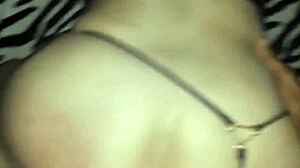 blonde milf's asshole squirts on black cock at her house