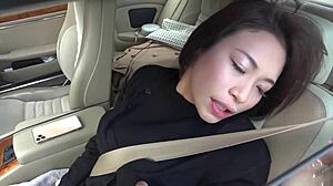stunning japanese milf model caught on secret outdoor car footage