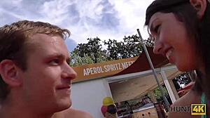 wanna see bad girl take anal for cash outdoors with old cuckold hubby watching?