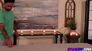 Want tiny rheas body rub turning into cumshot blast?