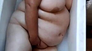 Milf sucks ripped-clothes hubby's cock before humping cumshot