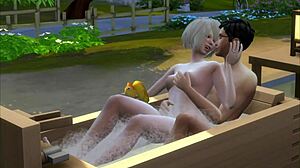 hey sims 4 voyeur catches em gettin freaky in the tub