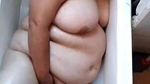 Milf sucks ripped-clothes hubby's cock before humping cumshot