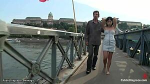 bound slut gagged and dominated in public outdoor fuckfest