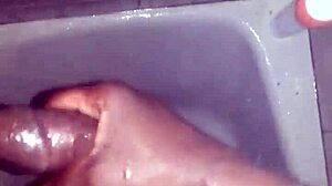 bbc monster cock jerked hard in steamy shower session