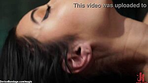 slave trapped in bondage cube... pussy vibrated to pain uh oh