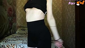 damn her puffy nipples shake in tight orgasm after class...