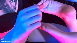 Horny Redhead And Blonde Lesbians Worship Feet With Deepthroat Sucking