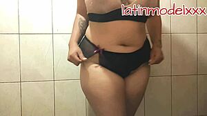 huge tits and fat ass latina model... posing got me so hot in lingerie!