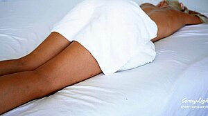 stepmom gets oiled massage from stepson ends in creampie fuck 😍💦