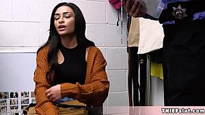 Pretty Teen Burglar Punished By Mall Cop With Rough Doggystyle Pounding