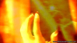 Exotic Indian milf's sensual striptease undressing dance