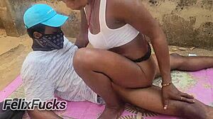 Olosho house sweet ashawo skirt quickie outdoor ride