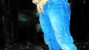 yo check this hairy femboy slurping his own piss off that tiny limp dick