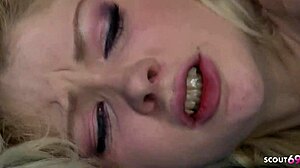 skinny amor hilton gags on whitezilla monster first time?