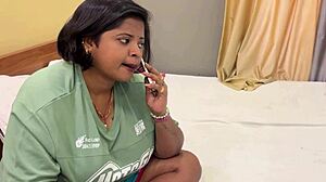 Horny Indian housewife big boobs roughly fucked doggystyle by devar in bedroom