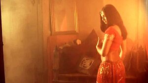 Exotic Indian milf's sensual striptease undressing dance