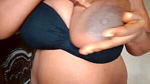 ebony goddess endures multiple ruined orgasms with semen boob press