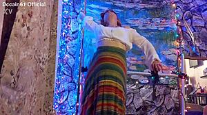 hotwife steffi dances her huge pussy lips in a teasing photoshoot reveal