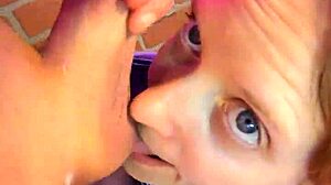 Chained Blonde Slut Kneels For Deepthroat Face Fuck And Cumshot