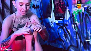 Horny Redhead And Blonde Lesbians Worship Feet With Deepthroat Sucking