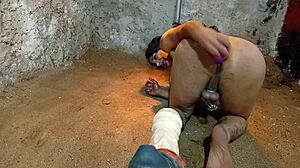 Ts gapes ass with dildos stretching tight hole wide