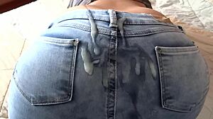 Cum in my ass with jeans on moans 58yo mature beauty