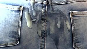 Cum in my ass with jeans on moans 58yo mature beauty