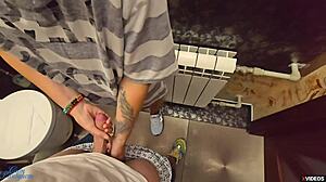 Stepsister's Pantyhose Teases Stepbrother to Quick Cum