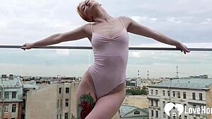 flexible ballerina's first long cock ride shocks everyone