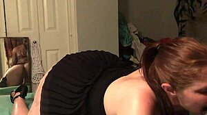 wide body redhead mystic ginger rides black bull moaning loud her big natural tits bouncing