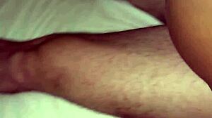 Wife's boyfriend joins us first date threesome bed romp