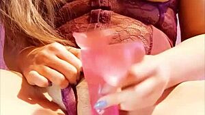 Beautiful Petite Streamer Leaks Wet Pussy Dildo Orgasm